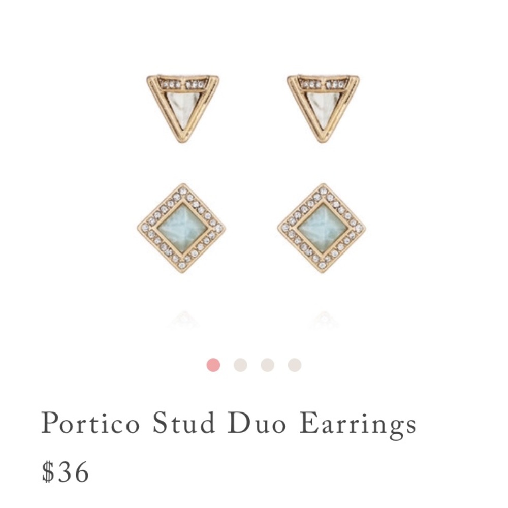 Chloe + Isabel Portico stud earrings -2 pair